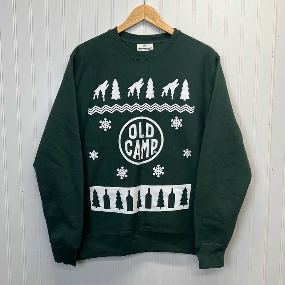 Old Camp Whiskey Reverse Weave Sweat Shirt Hunter Green Independent Trading Sz S